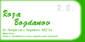 roza bogdanov business card